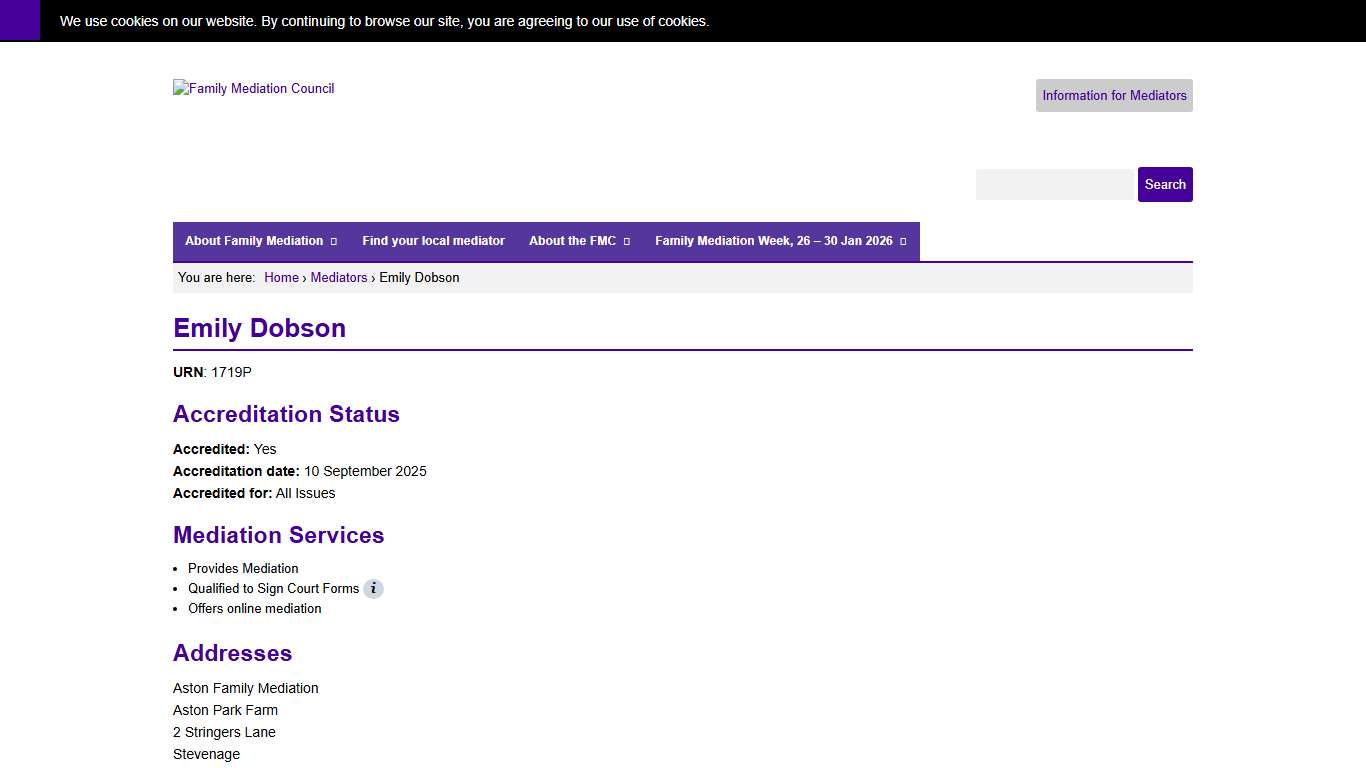 Emily Dobson - Family Mediation Council